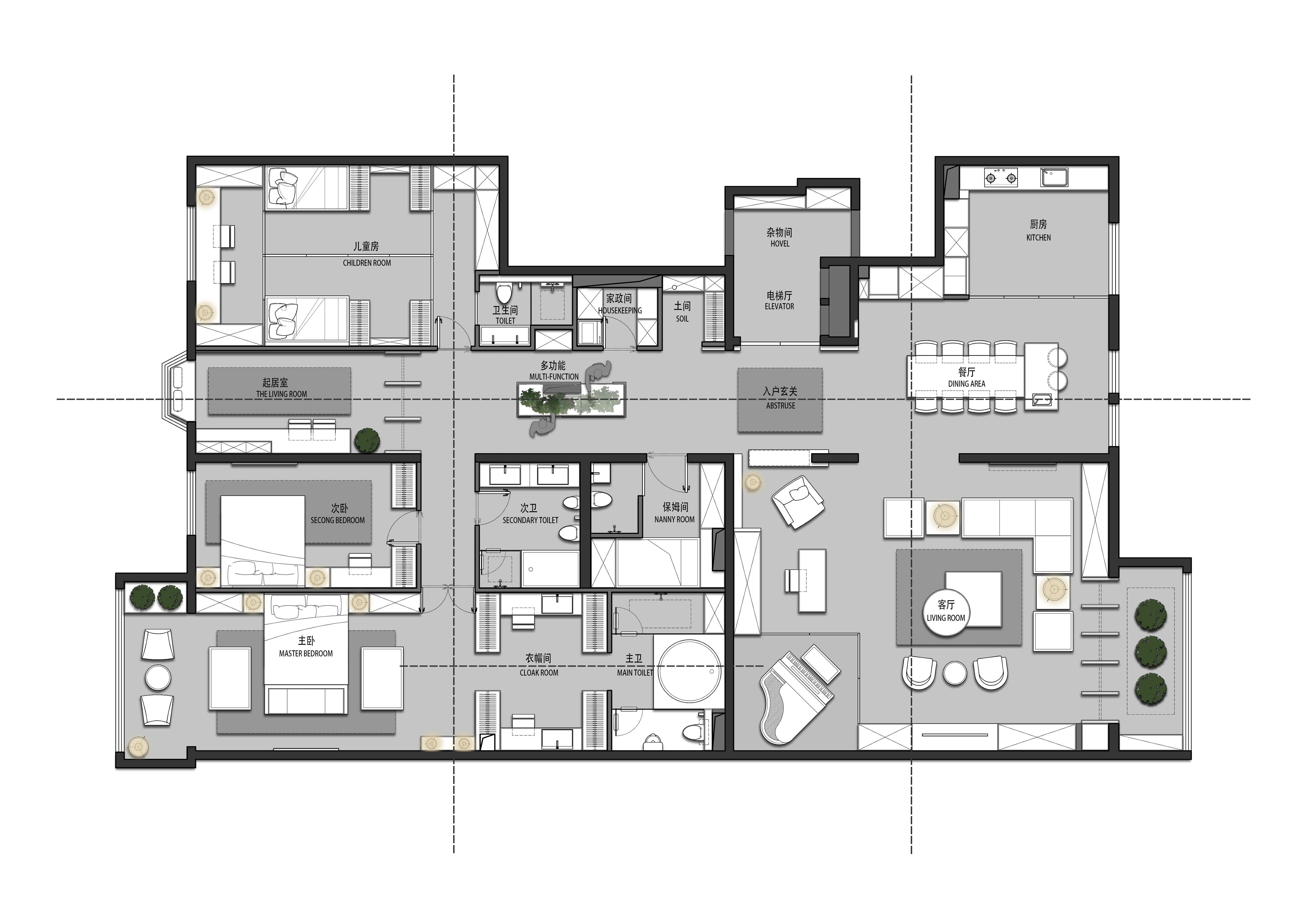 混搭装修风格：五住宅304平方米家装案例-成都装修网-家装保姆-罗小红成都家装设计
