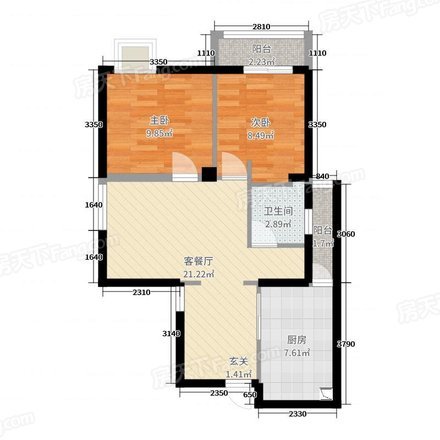 成都装修公司推荐：现代二居室82平方米家装案例-家装保姆-罗小红成都家装设计
