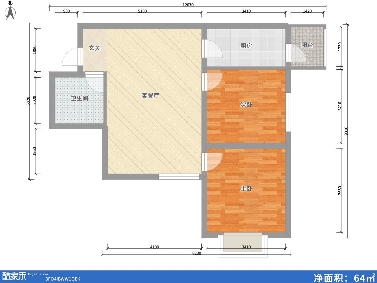 来看看现代二居室80.2平方米的成都装修价格-家装保姆-罗小红成都家装设计