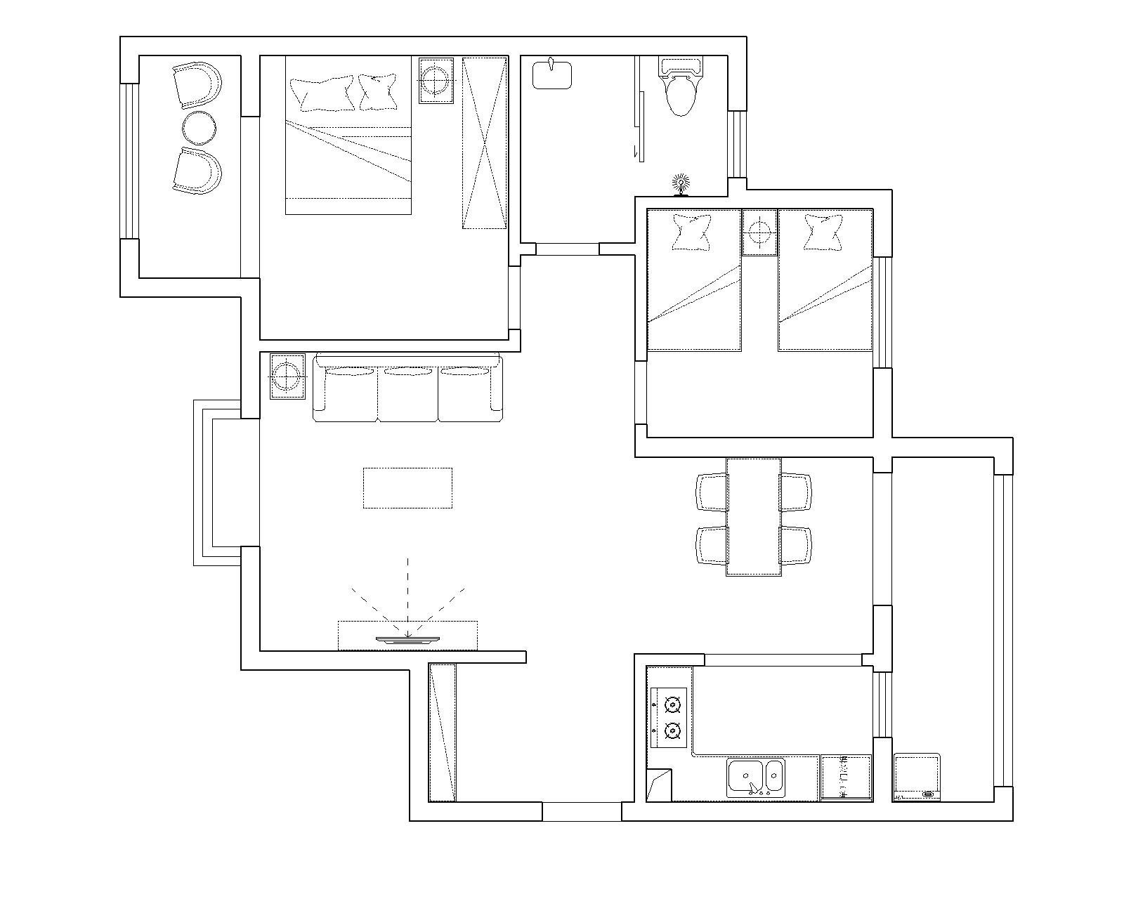 现代装修风格二居室71平方米家装案例-家装保姆-罗小红成都家装设计