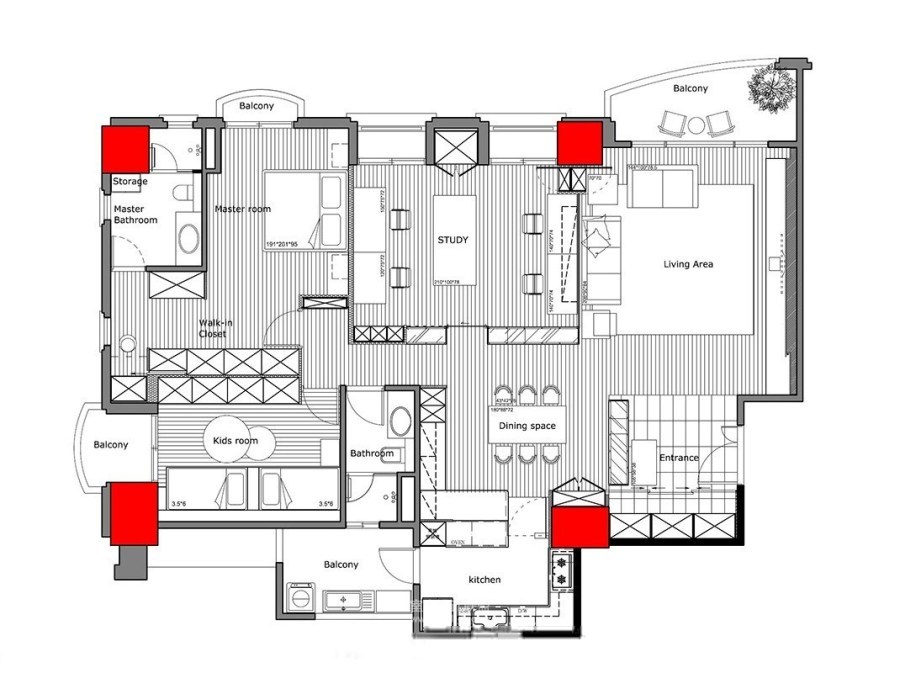 北欧装修风格：三居室131平方米家装案例-成都装修网-家装保姆-罗小红成都家装设计