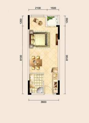 现代一居室62平方米家装案例-成都装修网-家装保姆-罗小红成都家装设计