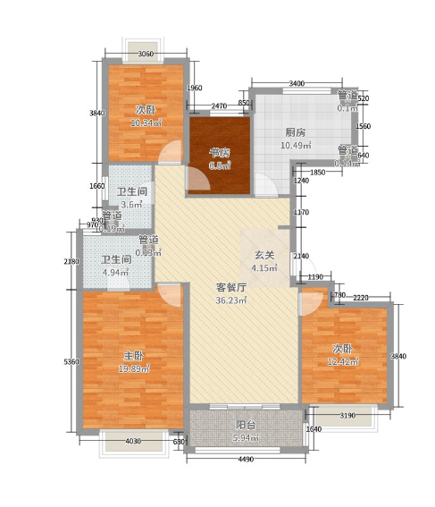 现代风格装修案例三居室139平方米家装案例-成都装修网-家装保姆-罗小红成都家装设计