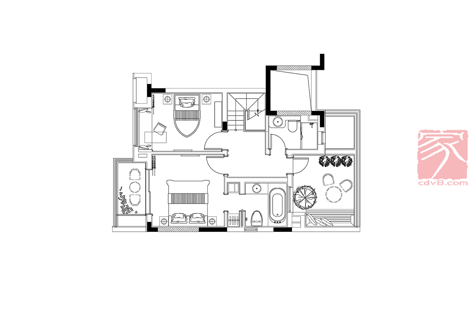 欧式小复式家装案例-家装保姆-罗小红成都家装设计