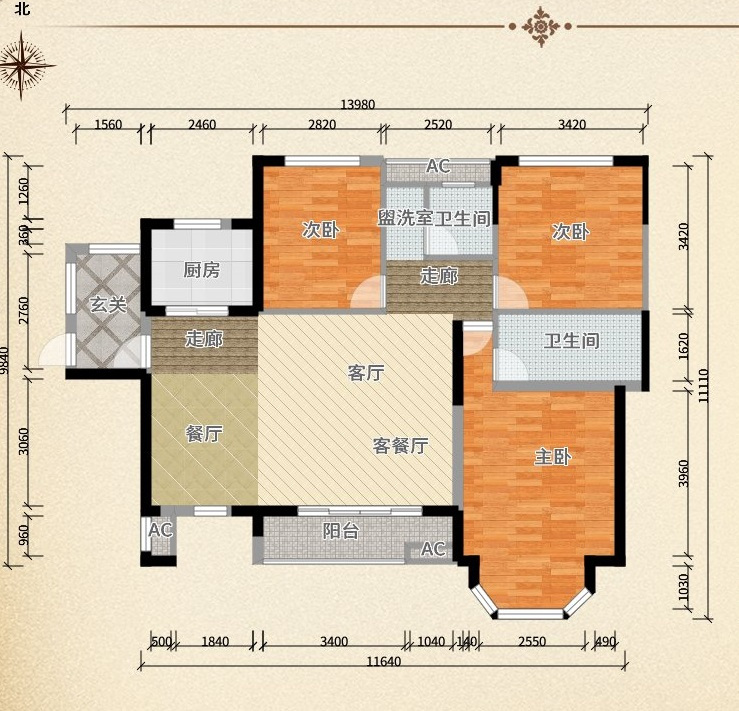 现代三居室106.4平方米家装案例-成都装修网-家装保姆-罗小红成都家装设计