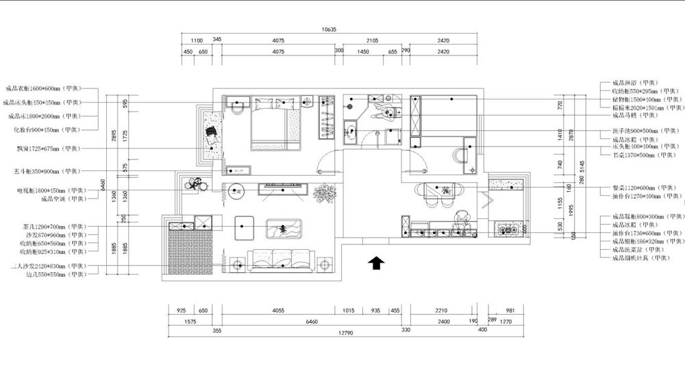 现代二居室77.7平方米家装案例-家装保姆-罗小红成都家装设计