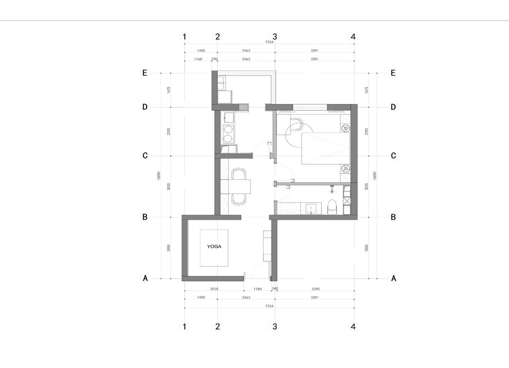 北欧装修风格：一居室58平方米家装案例-成都装修网-家装保姆-罗小红成都家装设计