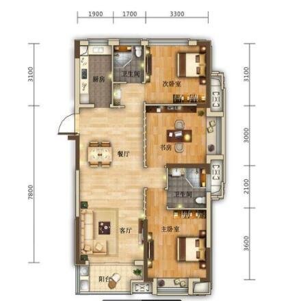 北欧装修设计风格：三居室112平方米家装案例-成都装修网-家装保姆-罗小红成都家装设计