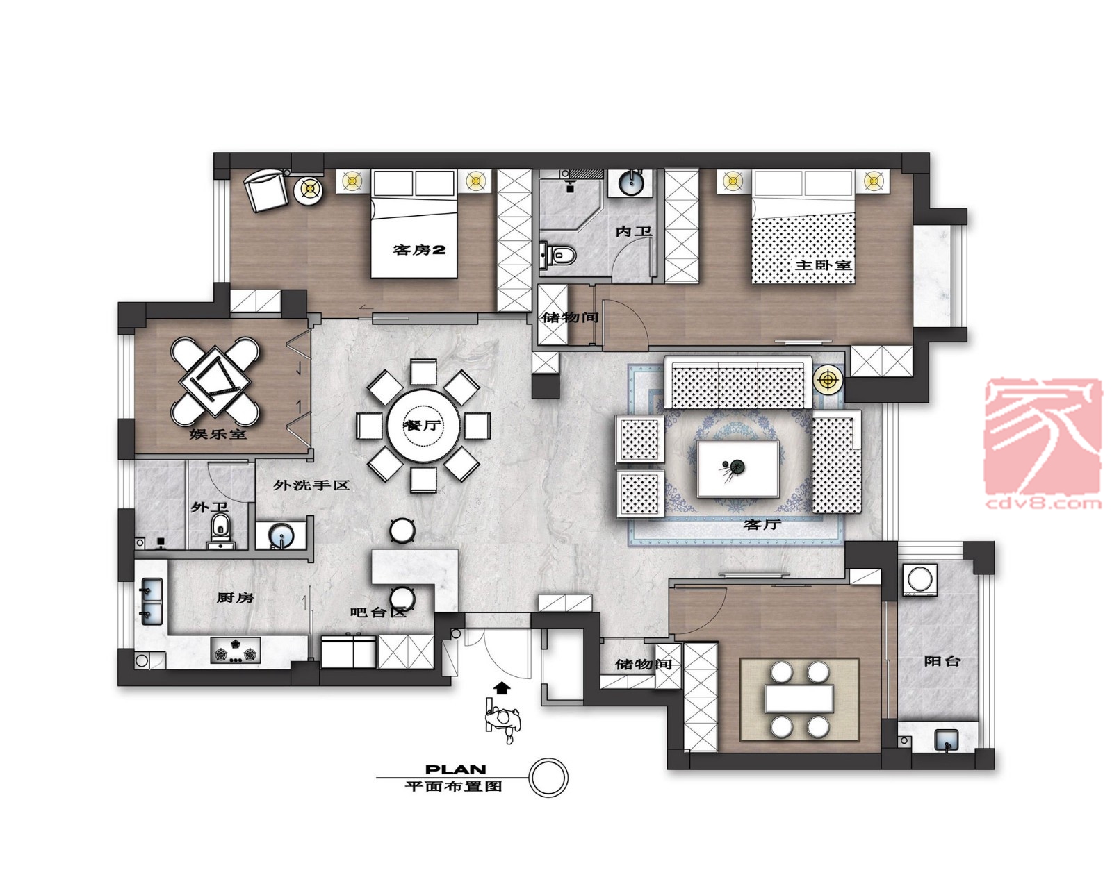 中式装修风格三居室126平方米家装案例-成都家居装修网-家装保姆-罗小红成都家装设计
