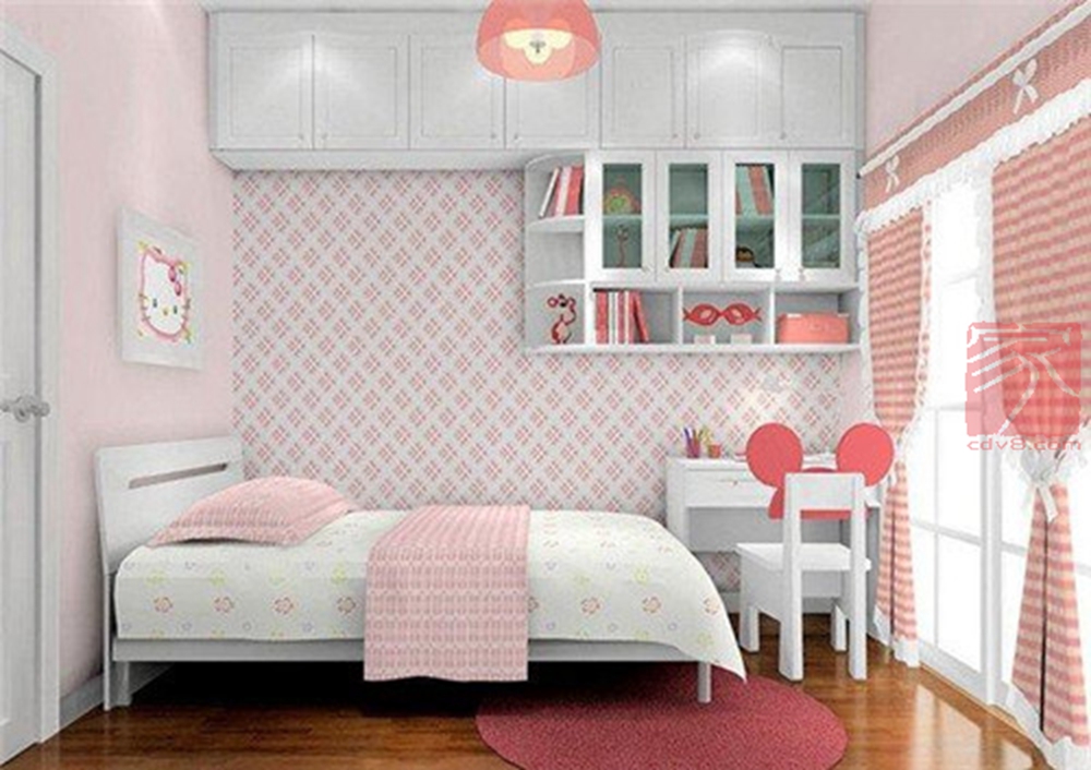 儿童房间色彩搭配技巧：女生儿童房设计与室内装修 -家装保姆-罗小红成都家装设计