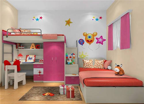 最时兴两人儿童房效果图强烈推荐-家装保姆-罗小红成都家装设计